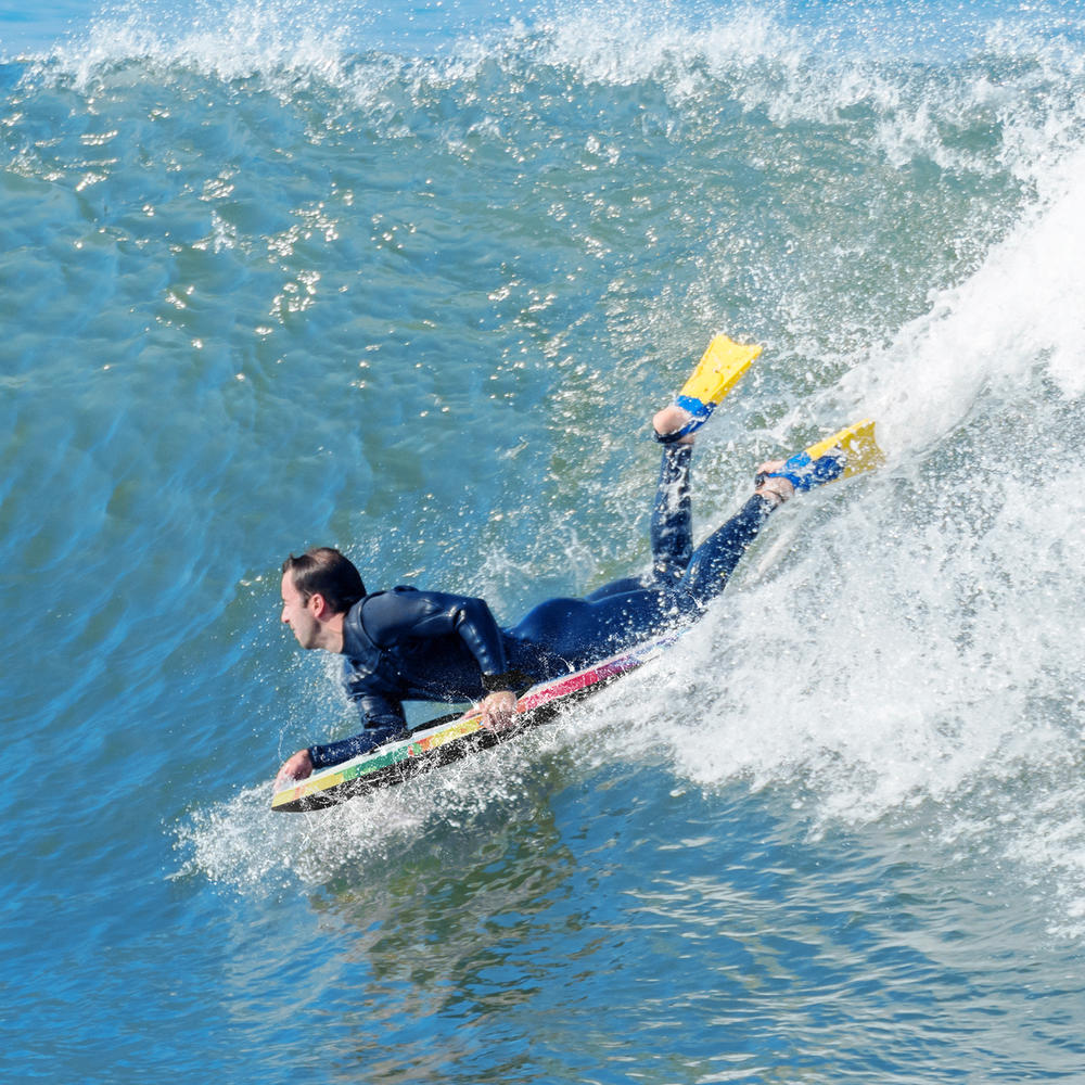 Bodyboard Boogie Board - 33/37/41インチ軽量ボディボード、EPSコア、XPEデッキ、HDPEボトム、マルチカラー1-M