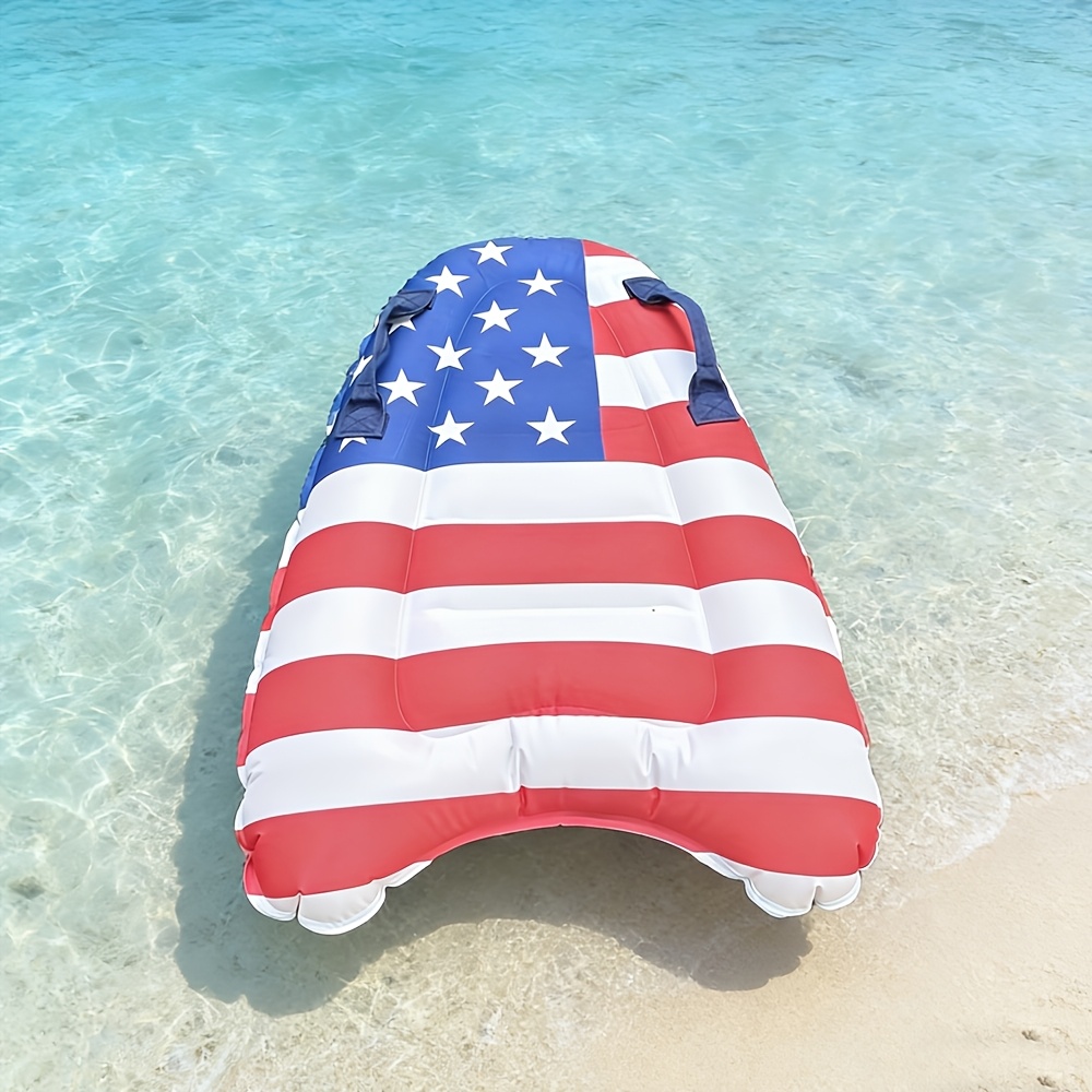 Bodyboard Boogie Board - ﻿ ハンドル付きインフレータブルボディボード1個、カラフルなオックスフォード生地サーフボード、ビーチやプールでの水遊びに最適なフローティングボード。