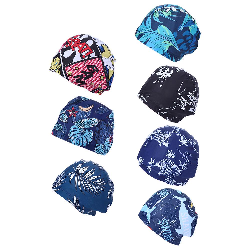 Aquatic Sports Hat - キャリコスイムキャップ通気性弾性防水速乾耳保護スポーツアクセサリースイミングキャップスイミングプールハット水着帽子