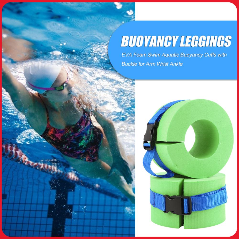 Aquatic Sports Equipment - 2個入り 水泳用カフス スイミングレギンス アームフローティングリング 調節可能な水泳補助具 スイマートレーニング器具