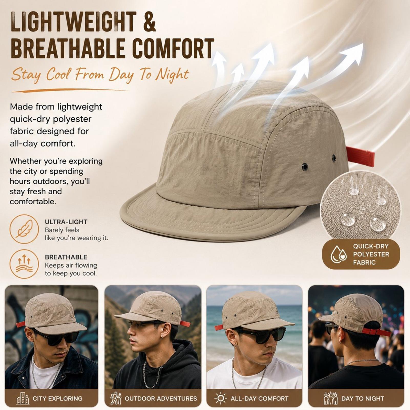 1PC 野球帽アウトドアスポーツ防水速乾性野球帽フラットつば - Aquatic Sports Hat のレビューと価格