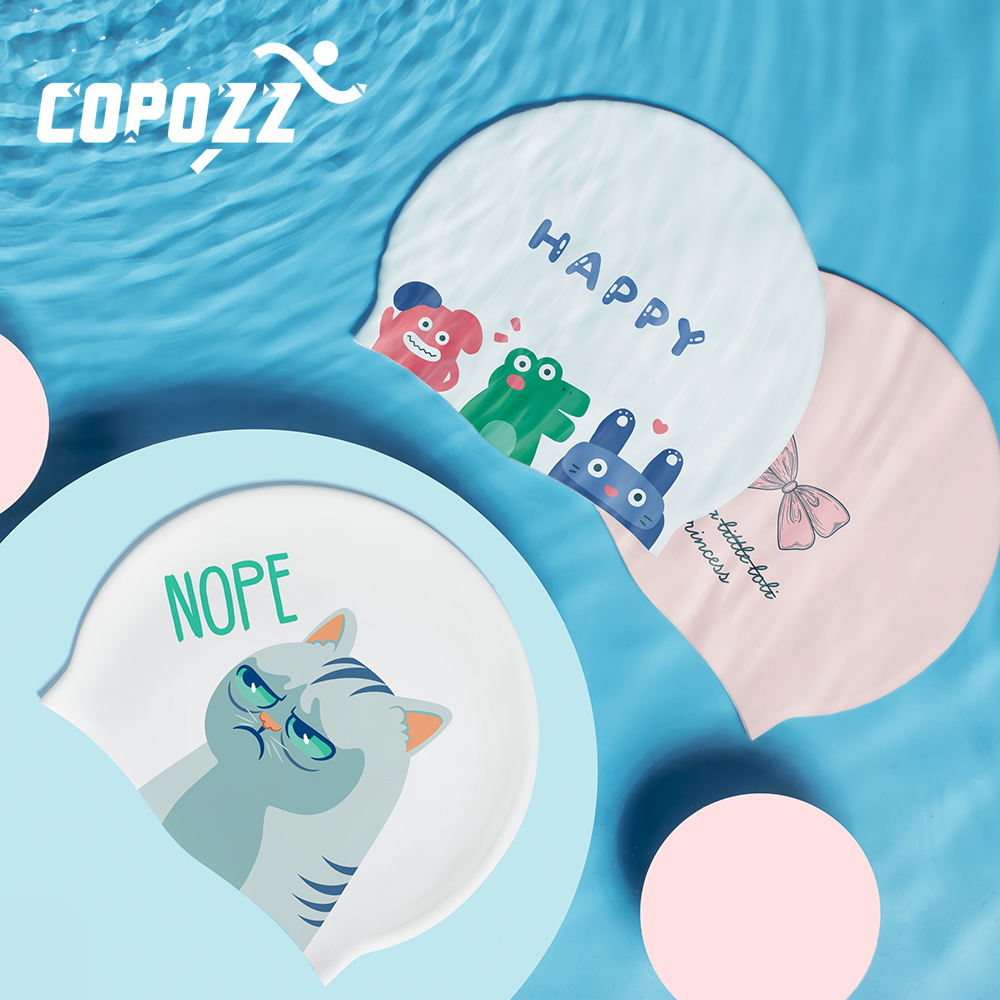 COPOZZ ウォータースポーツ女性男性水泳キャップ耳保護ロ - Aquatic Sports Hat のレビューと価格
