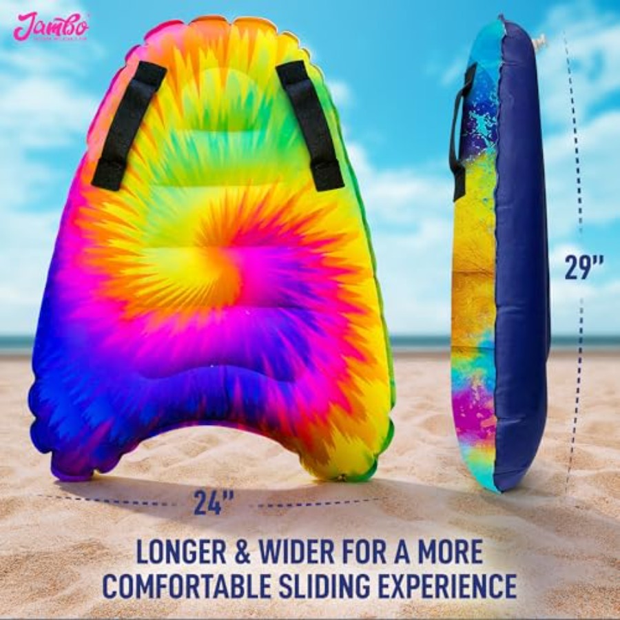 4パックのインフレータブルサーフボディボード、ハンドル付き、 - Bodyboard Boogie Board のレビューと価格